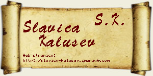 Slavica Kalušev vizit kartica